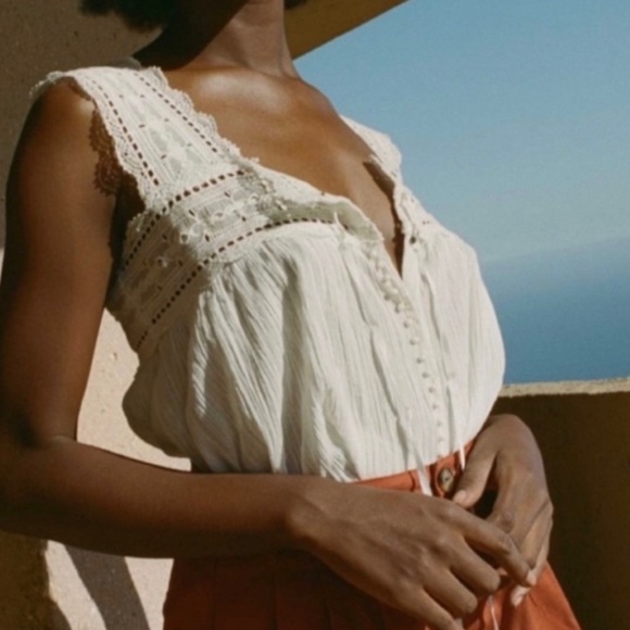 Doen Tops - Dôen Vera Tank in Salt Size XL